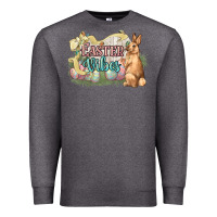 Charcoal Heather Easter vibes Easter Day Premium Sweatshirt - HowdyJamesFarm