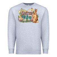 Heather Grey Easter vibes Easter Day Premium Sweatshirt - HowdyJamesFarm
