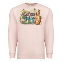 Pale Pink Easter vibes Easter Day Premium Sweatshirt - HowdyJamesFarm