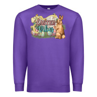 Purple Easter vibes Easter Day Premium Sweatshirt - HowdyJamesFarm