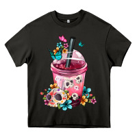 Asphalt mexican day of the dead skulls coffee cup Heavy Core Tee - FaDigitalArtStudio