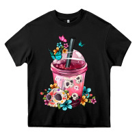 Black mexican day of the dead skulls coffee cup Heavy Core Tee - FaDigitalArtStudio