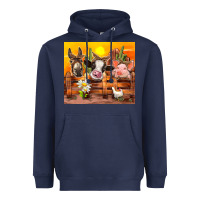 Navy farm animal Heavyweight Hoodie - TumblerDesignByShophia