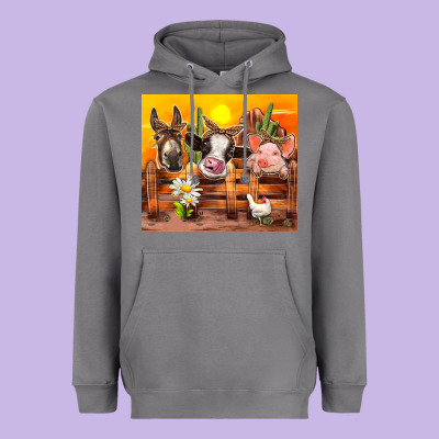 Farm Animal Heavyweight Hoodie Designed By Tumblerdesignbyshophia
