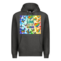 Charcoal Heather love has no gender Premium Hoodie - TumblerDesignByShophia