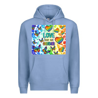 Colony Blue love has no gender Premium Hoodie - TumblerDesignByShophia