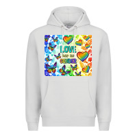 Dove Grey love has no gender Premium Hoodie - TumblerDesignByShophia