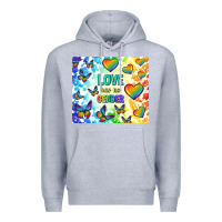 Heather Grey love has no gender Premium Hoodie - TumblerDesignByShophia