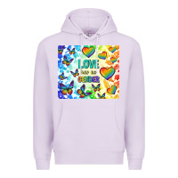 Lilac love has no gender Premium Hoodie - TumblerDesignByShophia