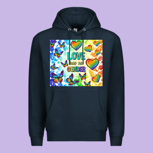Love Has No Gender Premium Hoodie Designed By Tumblerdesignbyshophia
