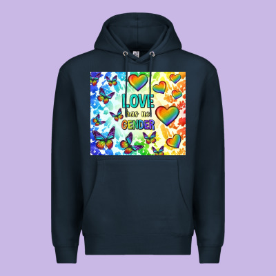 Love Has No Gender Premium Hoodie Designed By Tumblerdesignbyshophia
