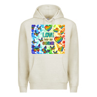Oatmeal Heather love has no gender Premium Hoodie - TumblerDesignByShophia