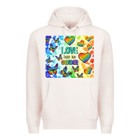 Pale Pink love has no gender Premium Hoodie - TumblerDesignByShophia