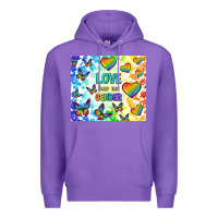 Purple love has no gender Premium Hoodie - TumblerDesignByShophia