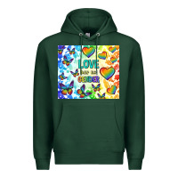 Sports Green love has no gender Premium Hoodie - TumblerDesignByShophia
