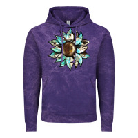 Cloud Purple sunflower Vintage Hoodie - BarkalooDesign