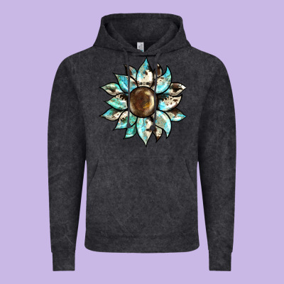 Sunflower Vintage Hoodie Designed By Barkaloodesign