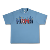 Pebble Blue 4th july mama Urban Heavy Tee - MaliasSmallBusiness