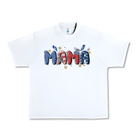 White 4th july mama Urban Heavy Tee - MaliasSmallBusiness