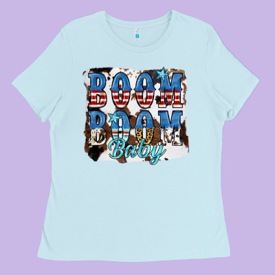Boom Boom Baby Ladies Tee Designed By Jahusdesignshop