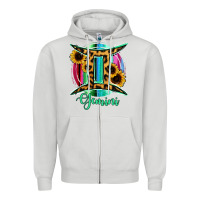 Dove Grey Gemini Sign of Zodiac Zipper Hoodie - Bettercallsaul