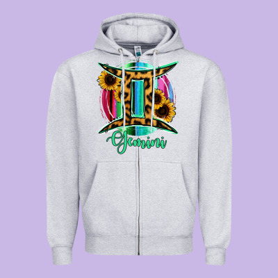 Gemini Sign Of Zodiac Zipper Hoodie Designed By Bettercallsaul
