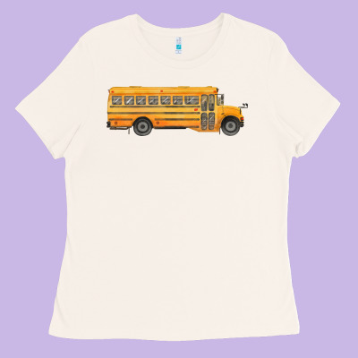 School Bus Ladies Tee Designed By Fadigitalartstudio