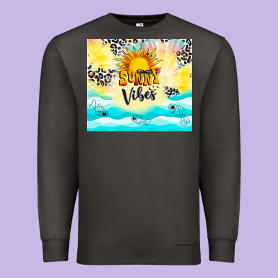 Sunny Vibes Premium Sweatshirt Designed By Tumblerdesignbyshophia