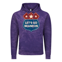 Cloud Purple Let's Go Brandon Shield Patch Vintage Hoodie - Jasminsmagicworld