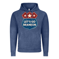 Vintage Denim Let's Go Brandon Shield Patch Vintage Hoodie - Jasminsmagicworld