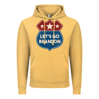 Vintage Mustard Let's Go Brandon Shield Patch Vintage Hoodie - Jasminsmagicworld