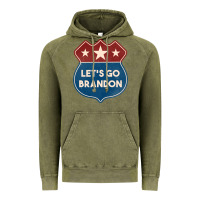 Vintage Olive Let's Go Brandon Shield Patch Vintage Hoodie - Jasminsmagicworld