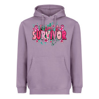 Lavender I am a survivor Cancere Awareness Heavyweight Hoodie - HowdyJamesFarm