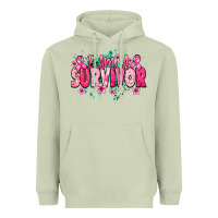 Matcha I am a survivor Cancere Awareness Heavyweight Hoodie - HowdyJamesFarm