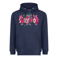 Navy I am a survivor Cancere Awareness Heavyweight Hoodie - HowdyJamesFarm