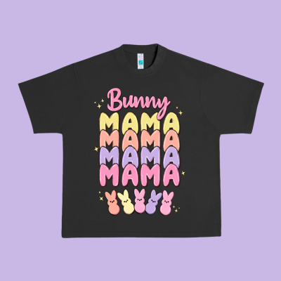 Bunny Mama Urban Heavy Tee Designed By Maliassmallbusiness