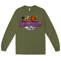 Army Green small town big spirit basketball Long Sleeve Tee - NancyCooperArtShop