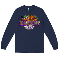 Navy small town big spirit basketball Long Sleeve Tee - NancyCooperArtShop
