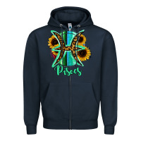Navy Pisces Zodiac Zipper Hoodie - Bettercallsaul