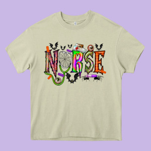 Nurse Halloween Heavy Core Tee Designed By Racoondesign