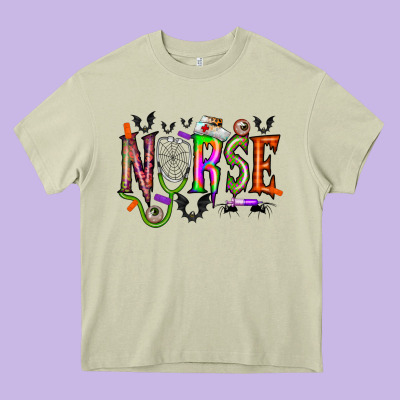 Nurse Halloween Heavy Core Tee Designed By Racoondesign