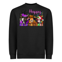 Black happy hallothanksmas cows  nancy Heavyweight Sweatshirt - NancyCooperArtShop
