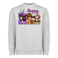 Heather Grey happy hallothanksmas cows  nancy Heavyweight Sweatshirt - NancyCooperArtShop