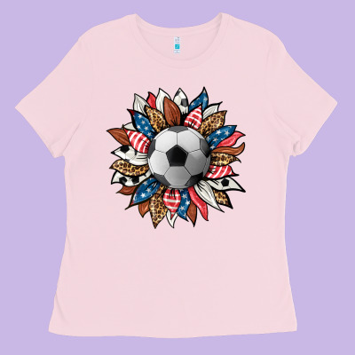 Football Sunflower Ladies Tee Designed By Hra Design Shop