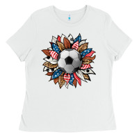 White football sunflower Ladies Tee - HRA Design Shop