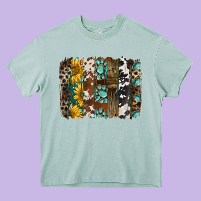 Western Handdrawn Patterns Brushstrokes Heavy Core Tee Designed By Barkaloodesign