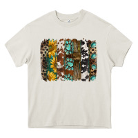 Cream western handdrawn patterns brushstrokes Heavy Core Tee - BarkalooDesign