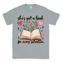 Heather Grey she's got a book for every situation Classic Tee - MaliasSmallBusiness