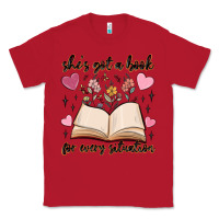 Red she's got a book for every situation Classic Tee - MaliasSmallBusiness