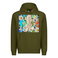 Army Green human with daisies Premium Hoodie - TumblerDesignByShophia